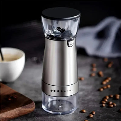 Moedor Elétrico Usb Ajustável Profissional - CAFÉ FELIZ