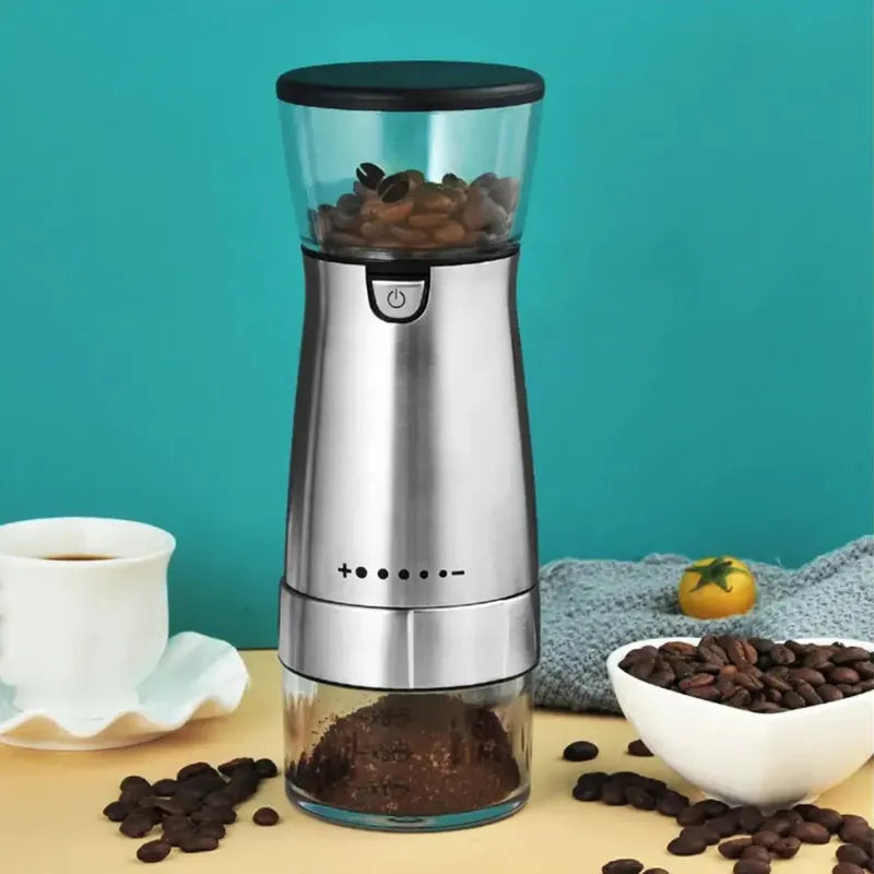 Moedor Elétrico Usb Ajustável Profissional - CAFÉ FELIZ