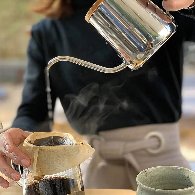 Chaleira de Gotejamento em Aço Inoxidável com Revestimento Antiaderente - CAFE FELIZ